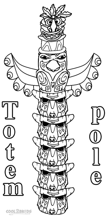 108 Free Totem Pole Coloring Pages for Kids Printable 74