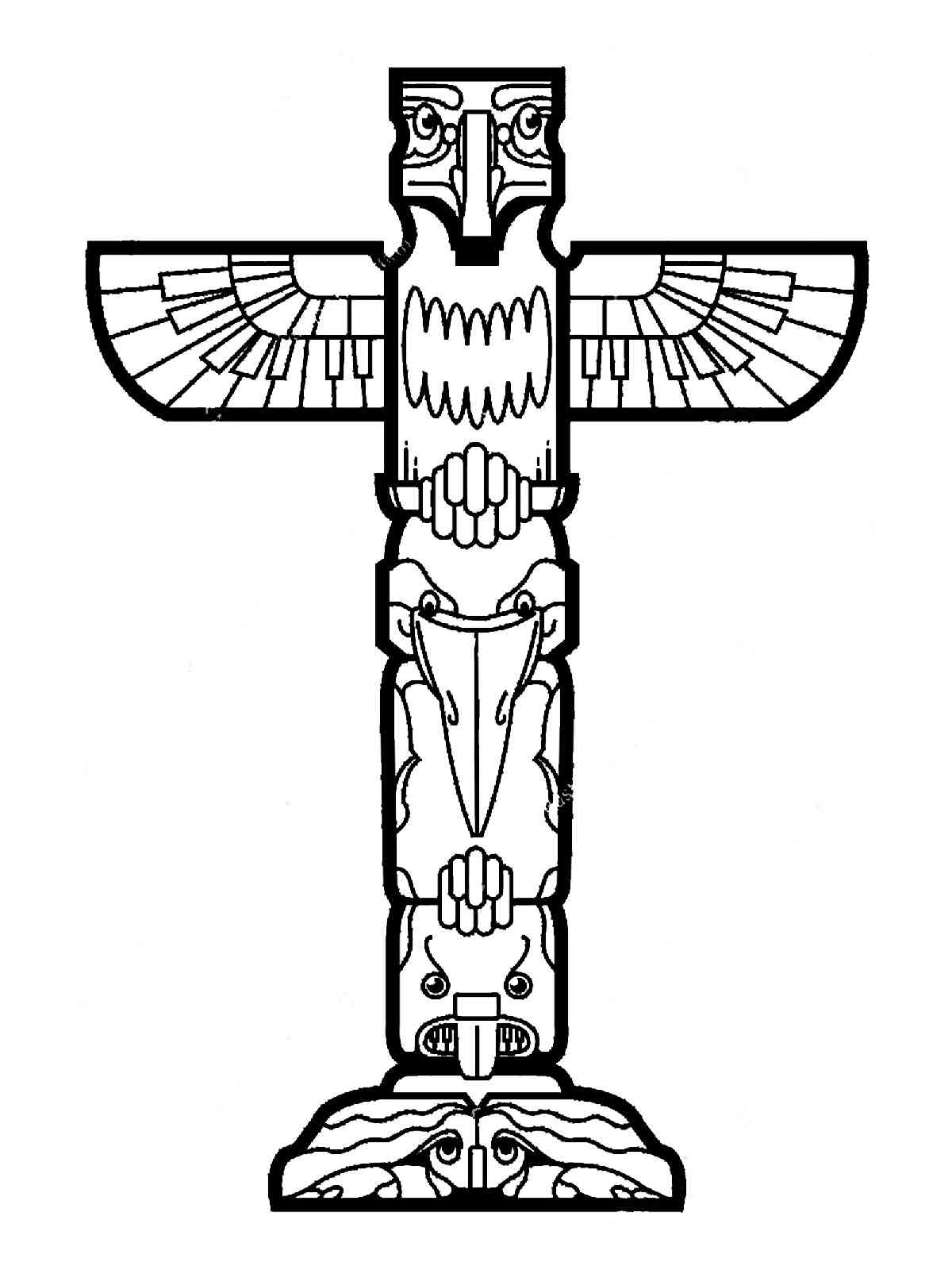 108 Free Totem Pole Coloring Pages for Kids Printable 81