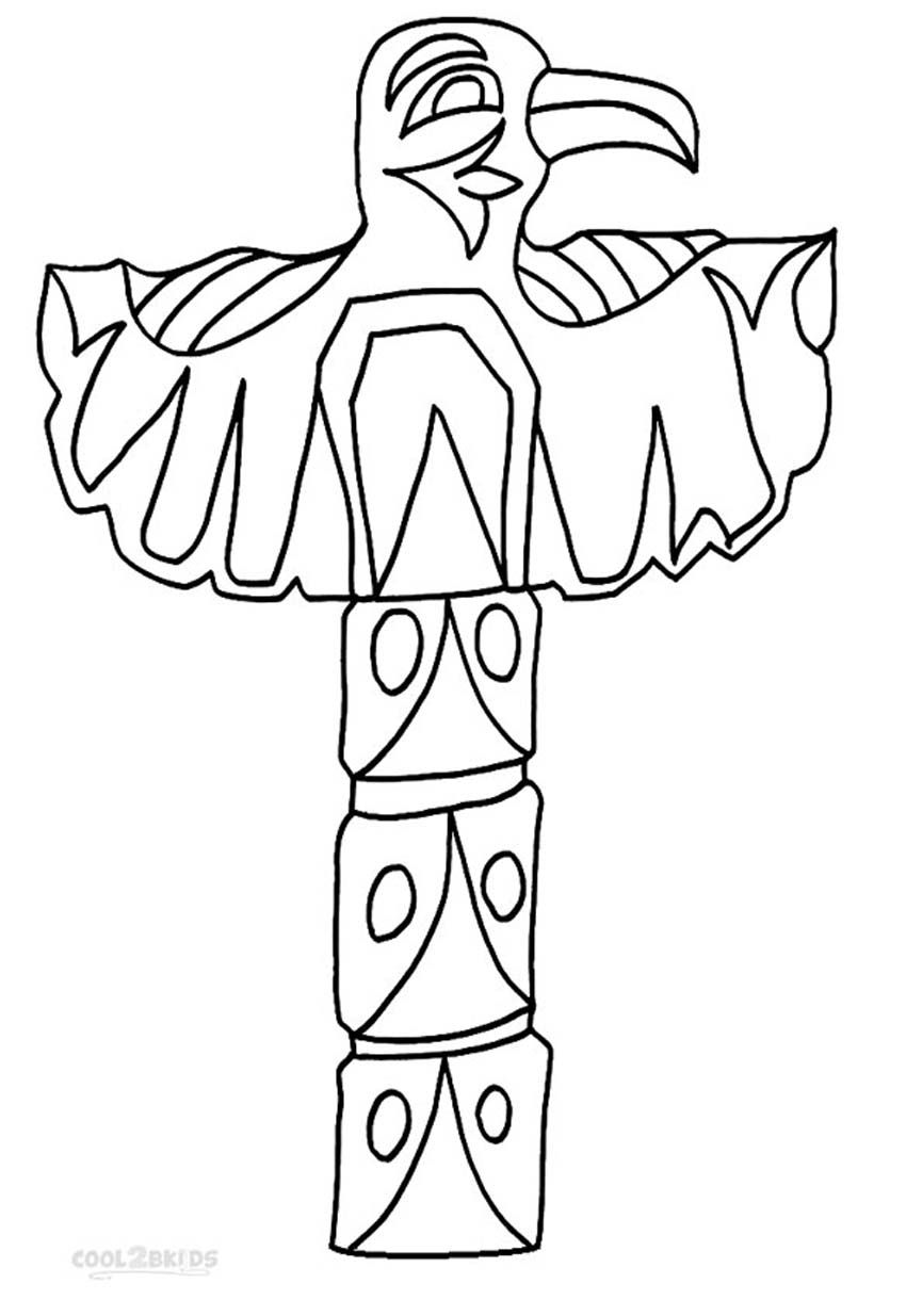 108 Free Totem Pole Coloring Pages for Kids Printable 82