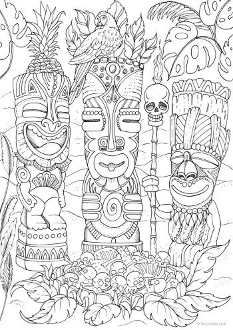 108 Free Totem Pole Coloring Pages for Kids Printable 93