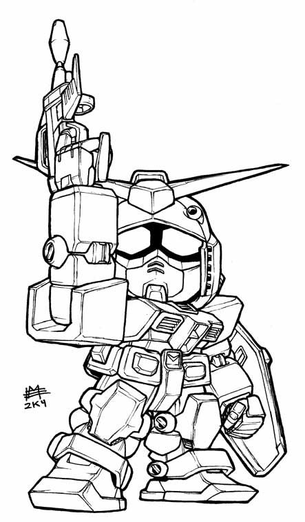 123 Gundam Coloring Pages Printable 3