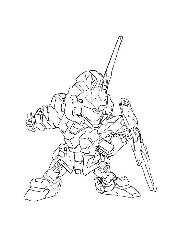 123 Gundam Coloring Pages Printable 44