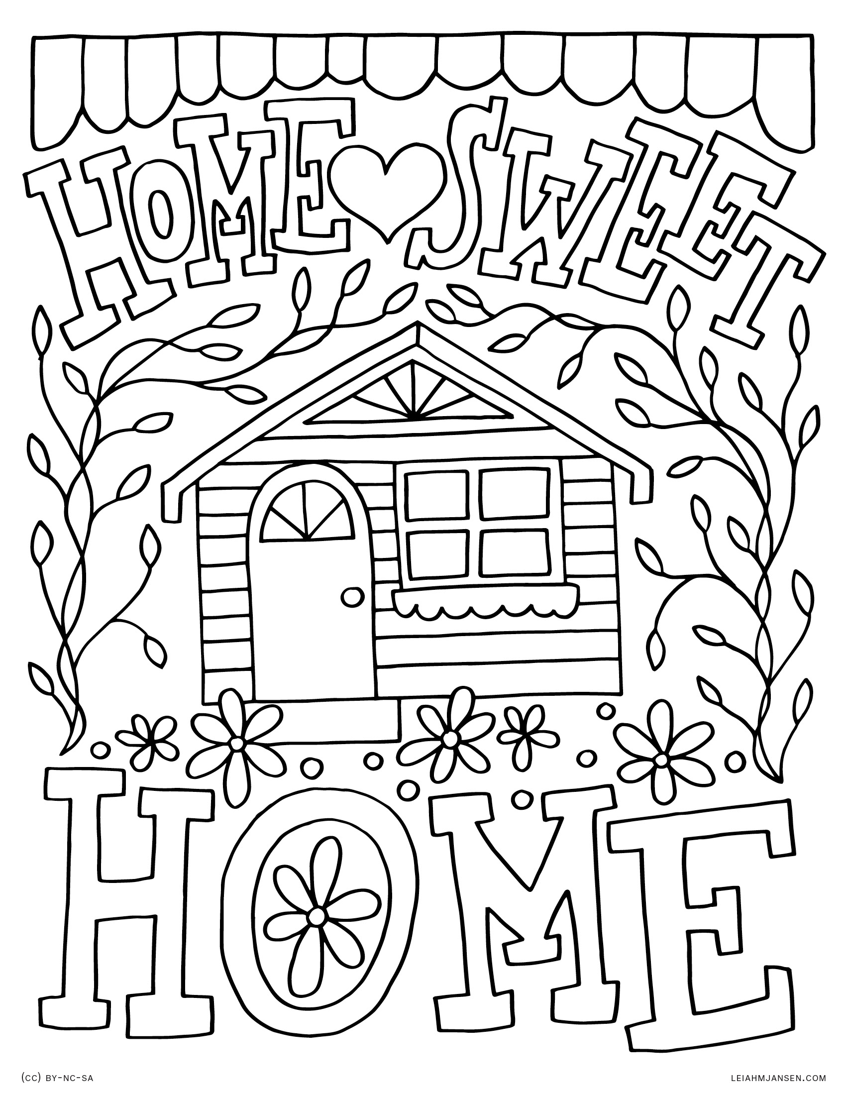 129 Home Coloring Pages Printable 1