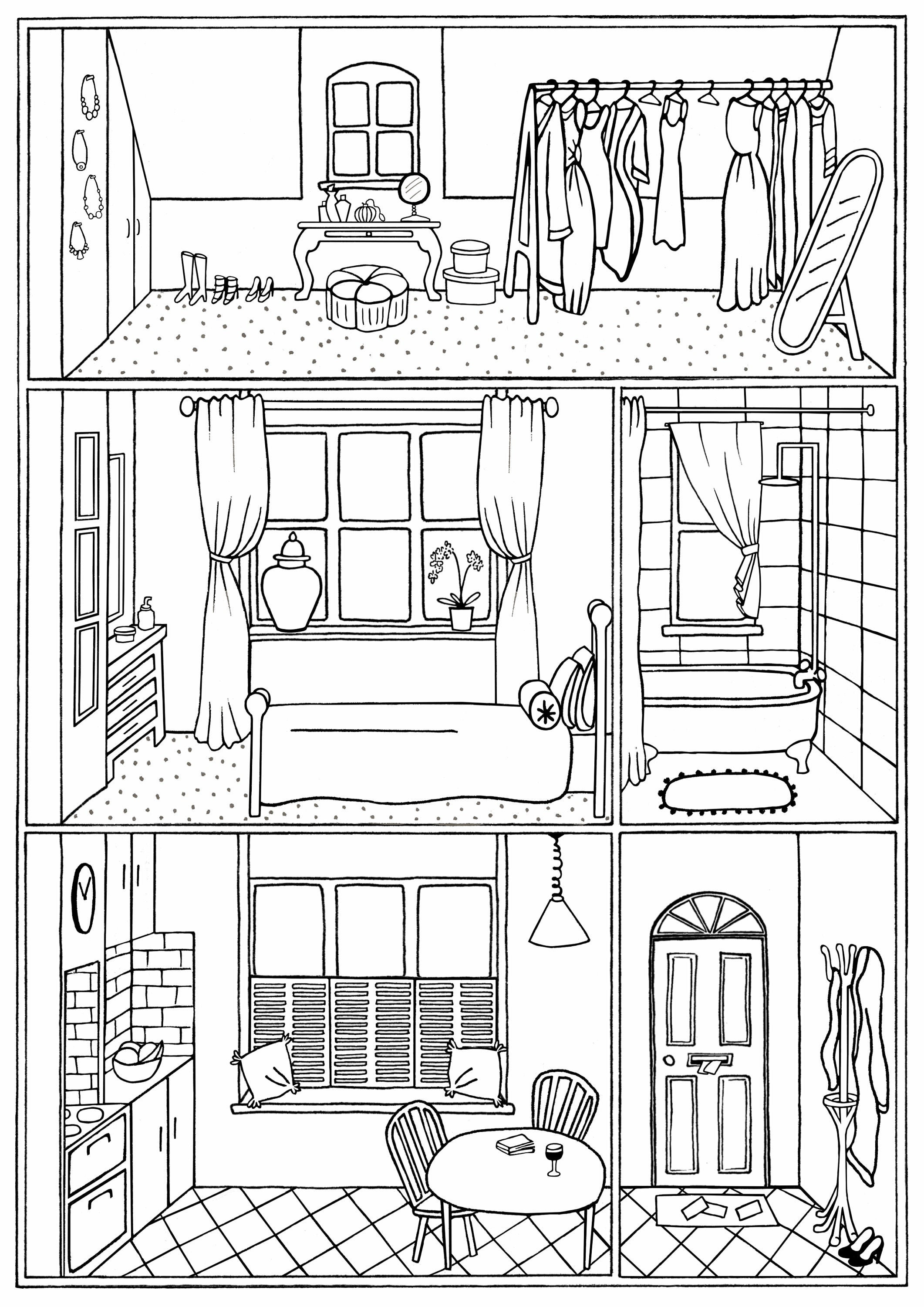 129 Home Coloring Pages Printable 105