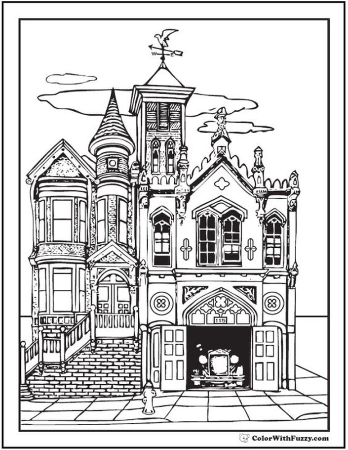 129 Home Coloring Pages Printable 118