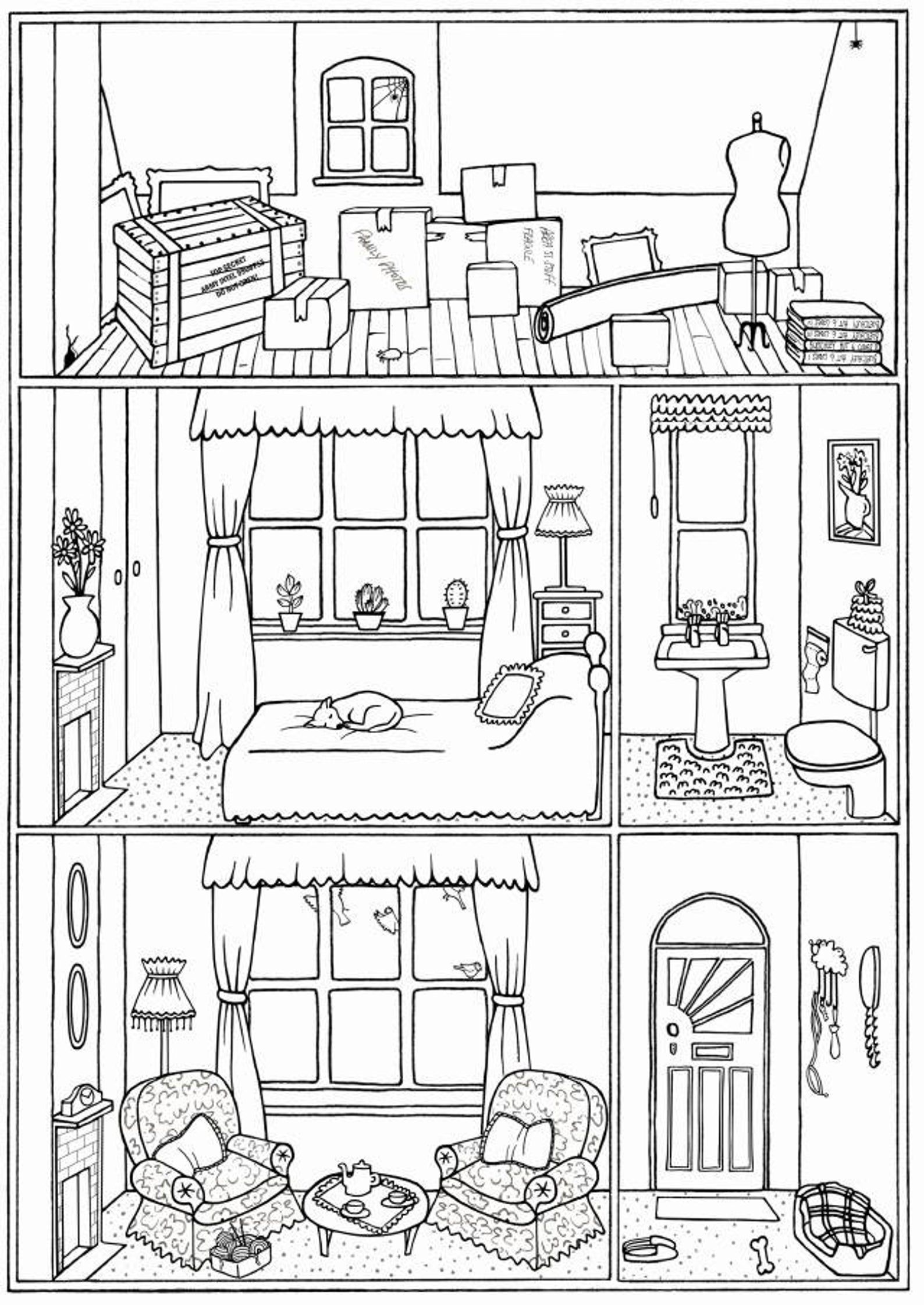 129 Home Coloring Pages Printable 14