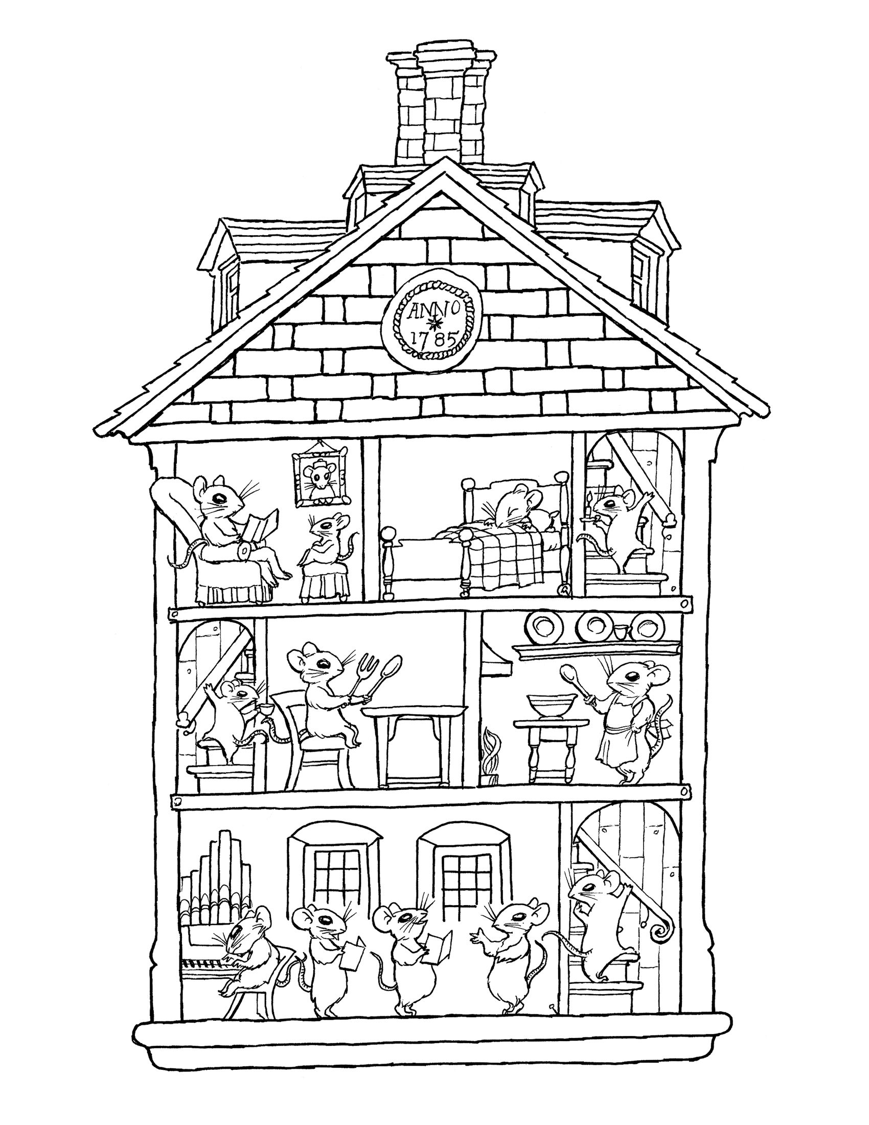 129 Home Coloring Pages Printable 3