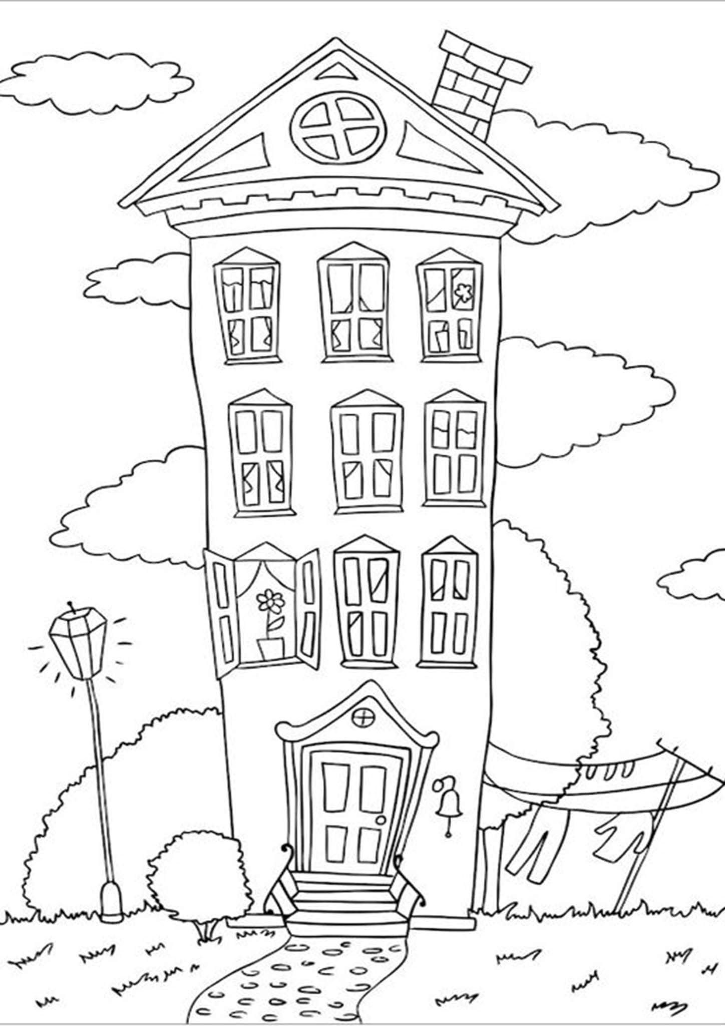 129 Home Coloring Pages Printable 42