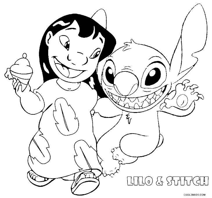 24 Lilo and Stitch Coloring Pages for Kids Printable