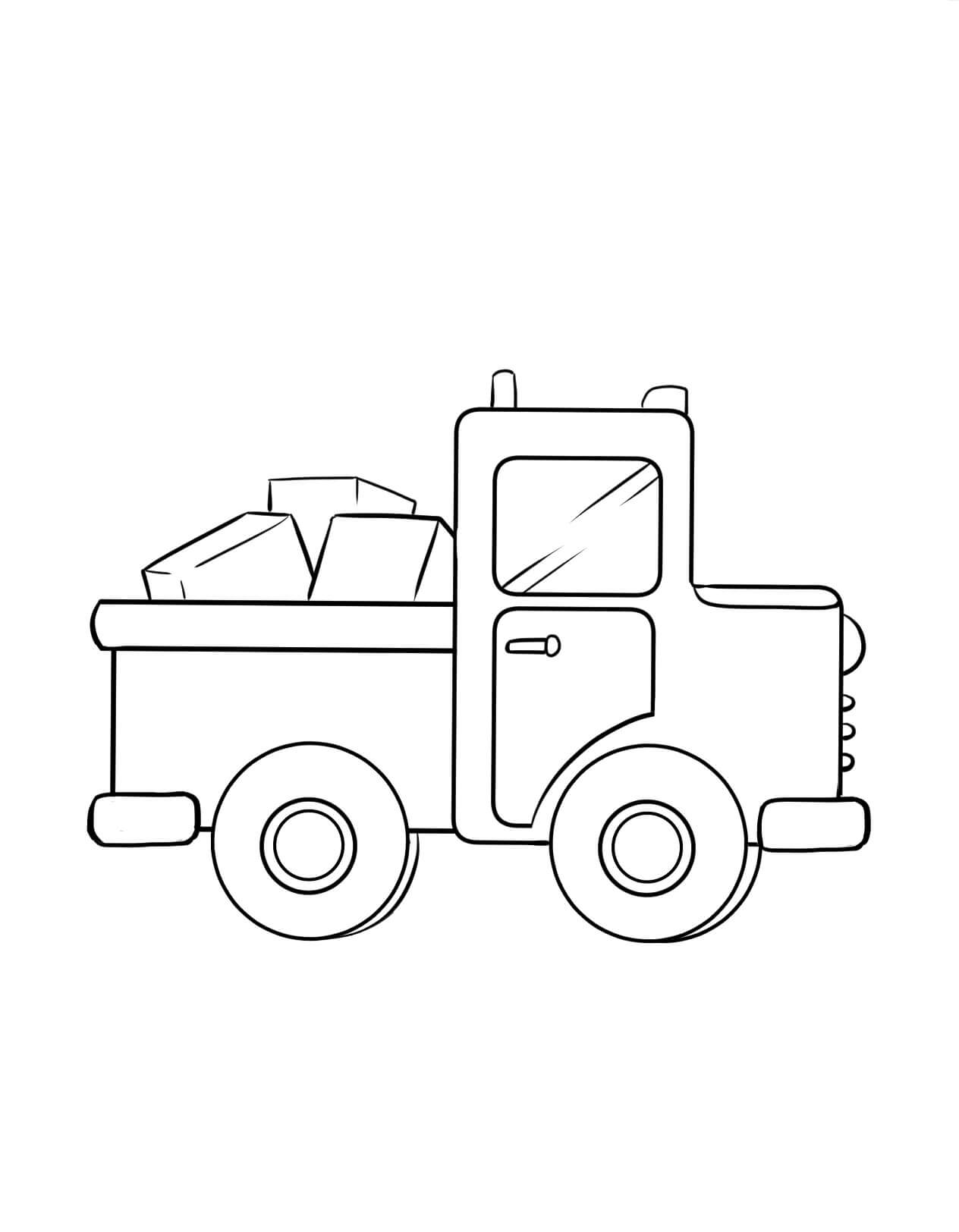 27 Awesome Truck Coloring Pages Printable 1