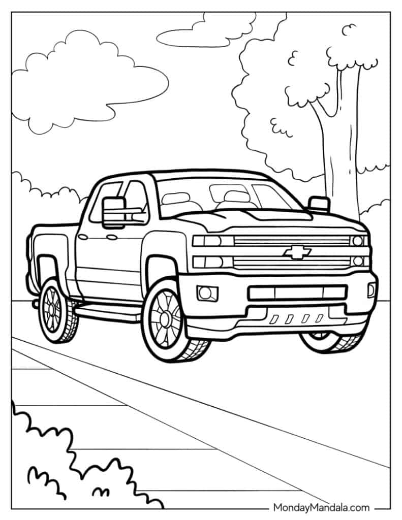 27 Awesome Truck Coloring Pages Printable 12