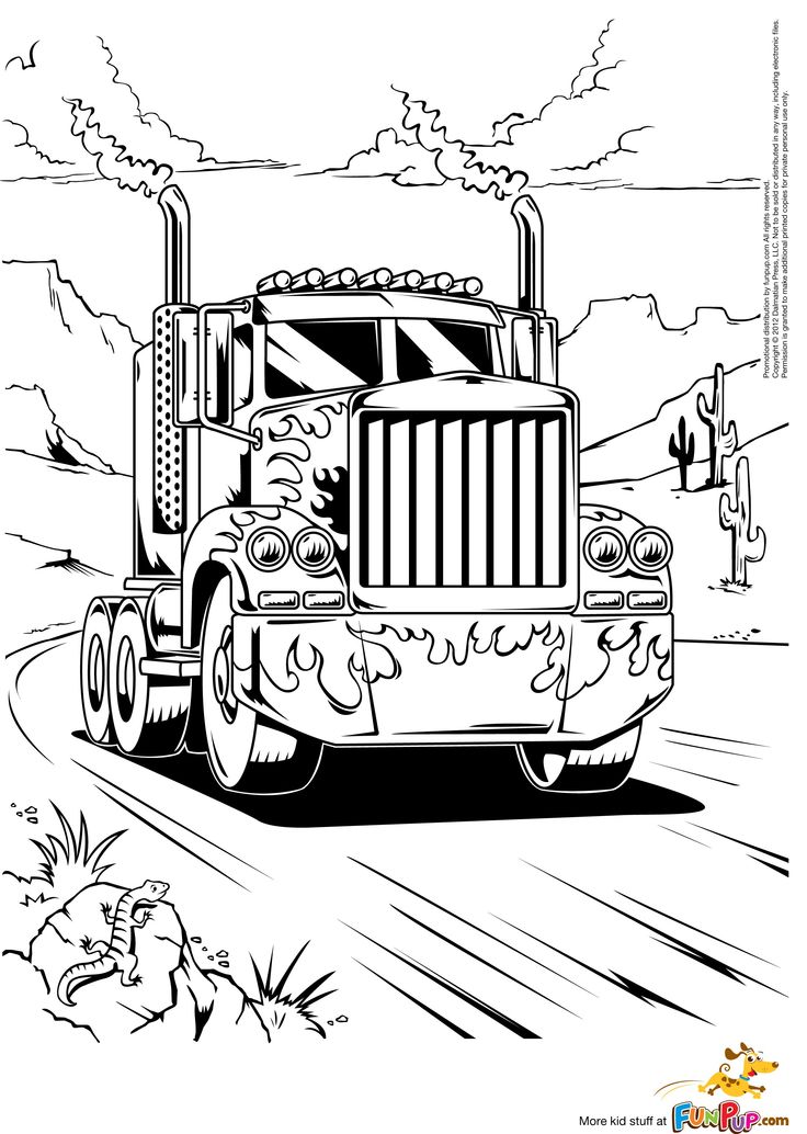 27 Awesome Truck Coloring Pages Printable 26