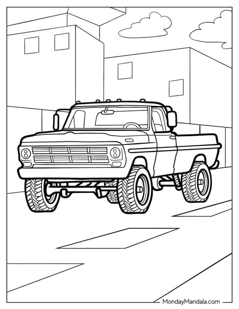 27 Awesome Truck Coloring Pages Printable 4