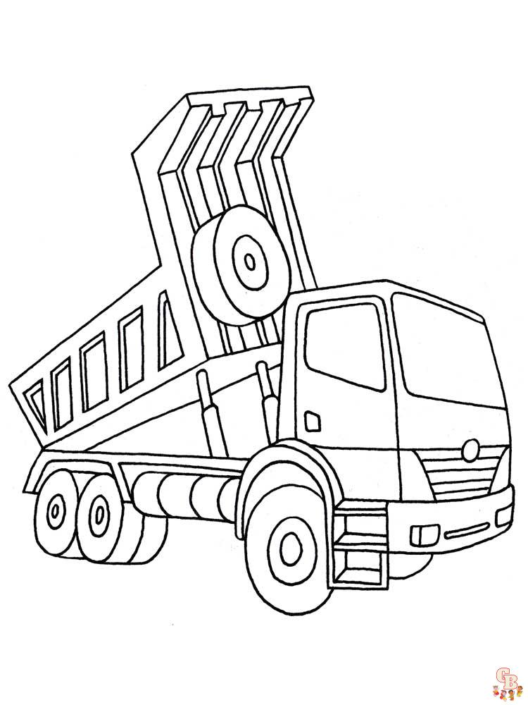 27 Awesome Truck Coloring Pages Printable 8