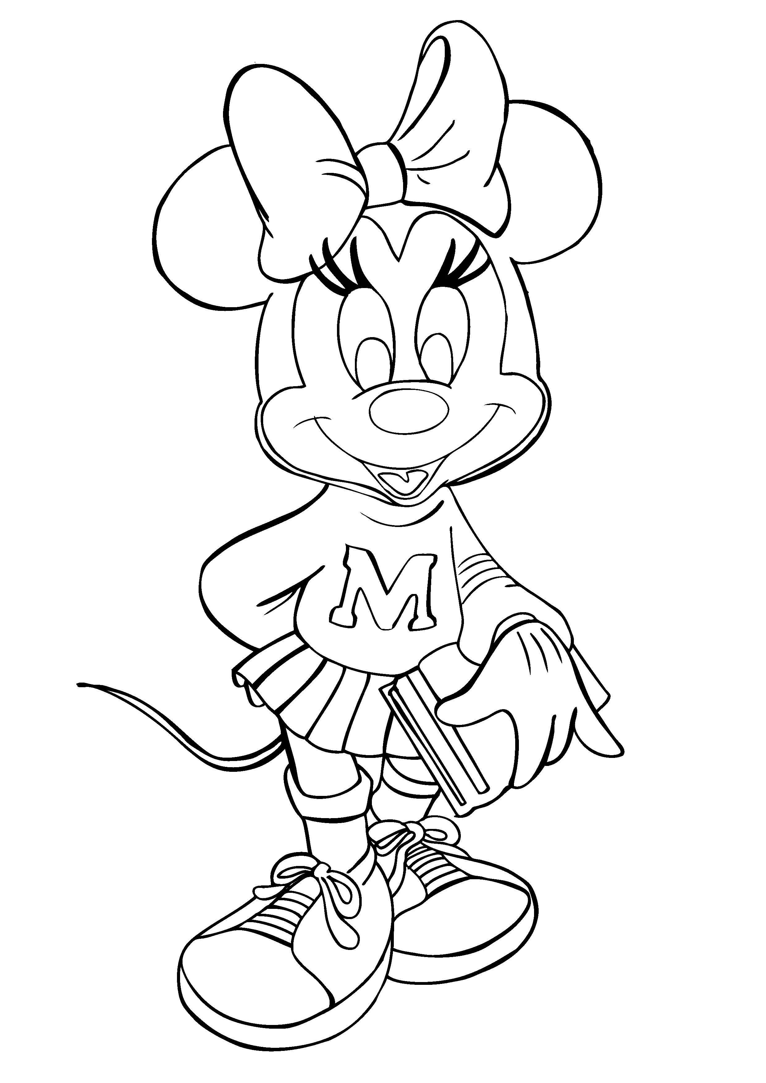 27 Delightful Minnie Mouse Coloring Pages Printable 1