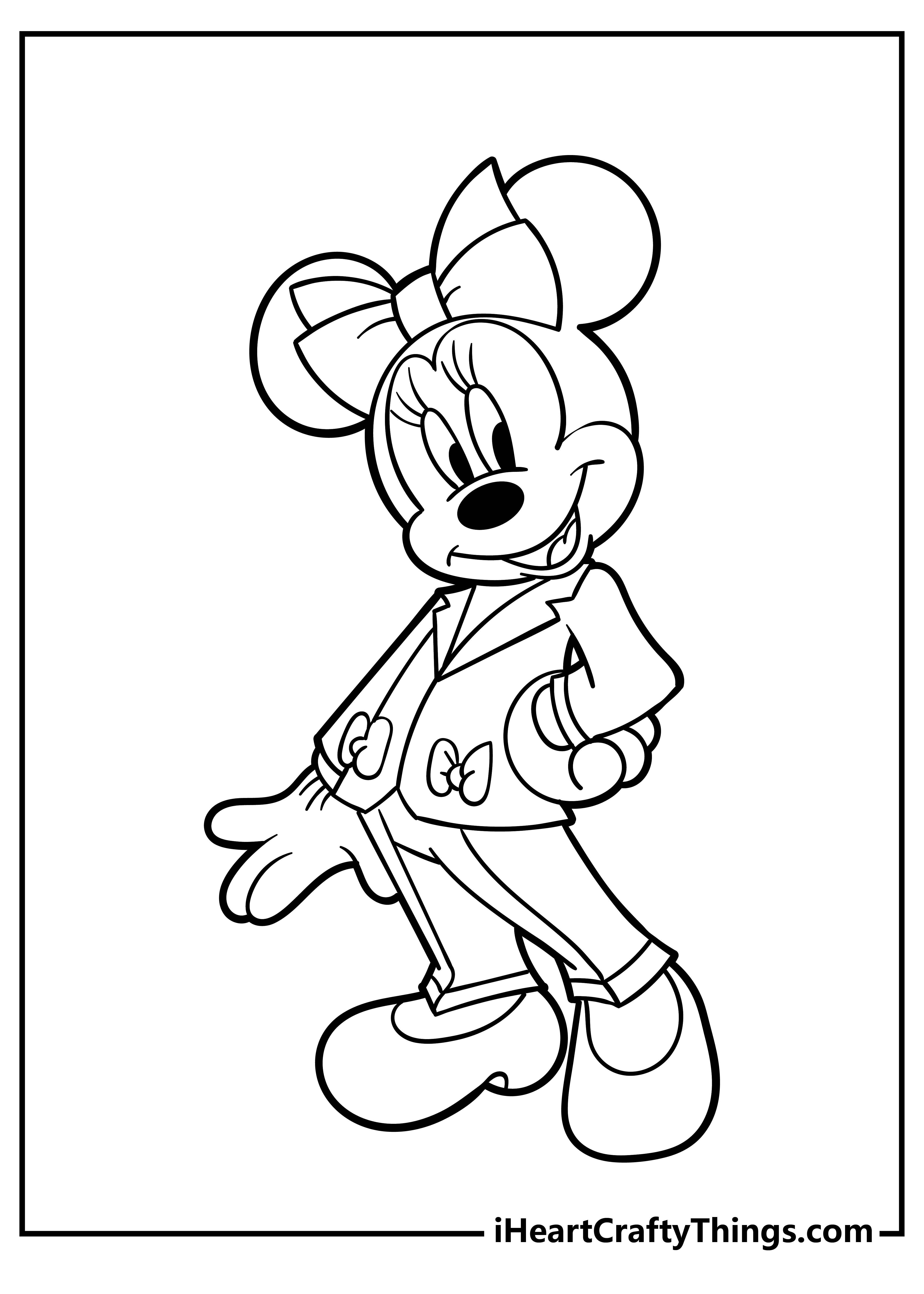 27 Delightful Minnie Mouse Coloring Pages Printable 14