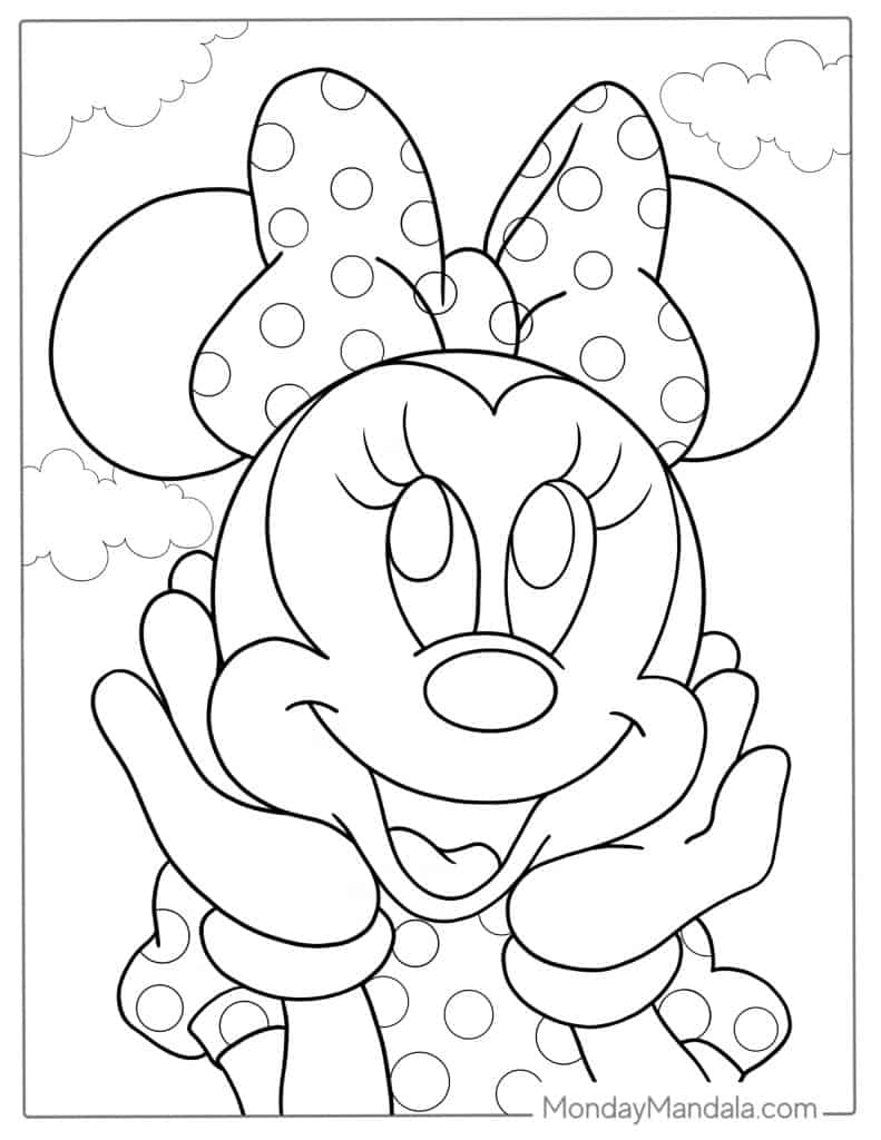 27 Delightful Minnie Mouse Coloring Pages Printable 2