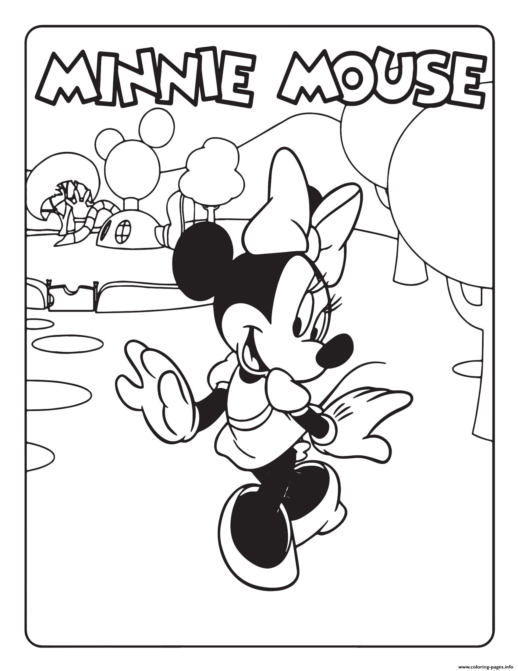 27 Delightful Minnie Mouse Coloring Pages Printable 3