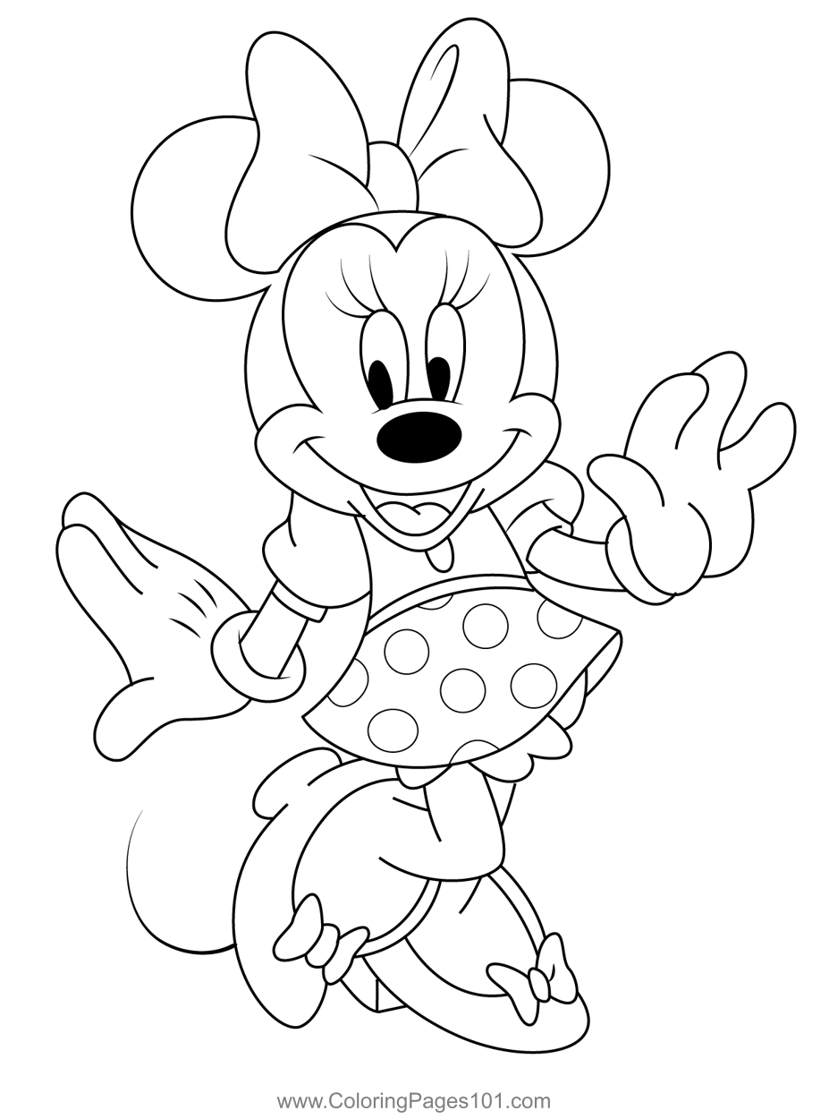 27 Delightful Minnie Mouse Coloring Pages Printable 30