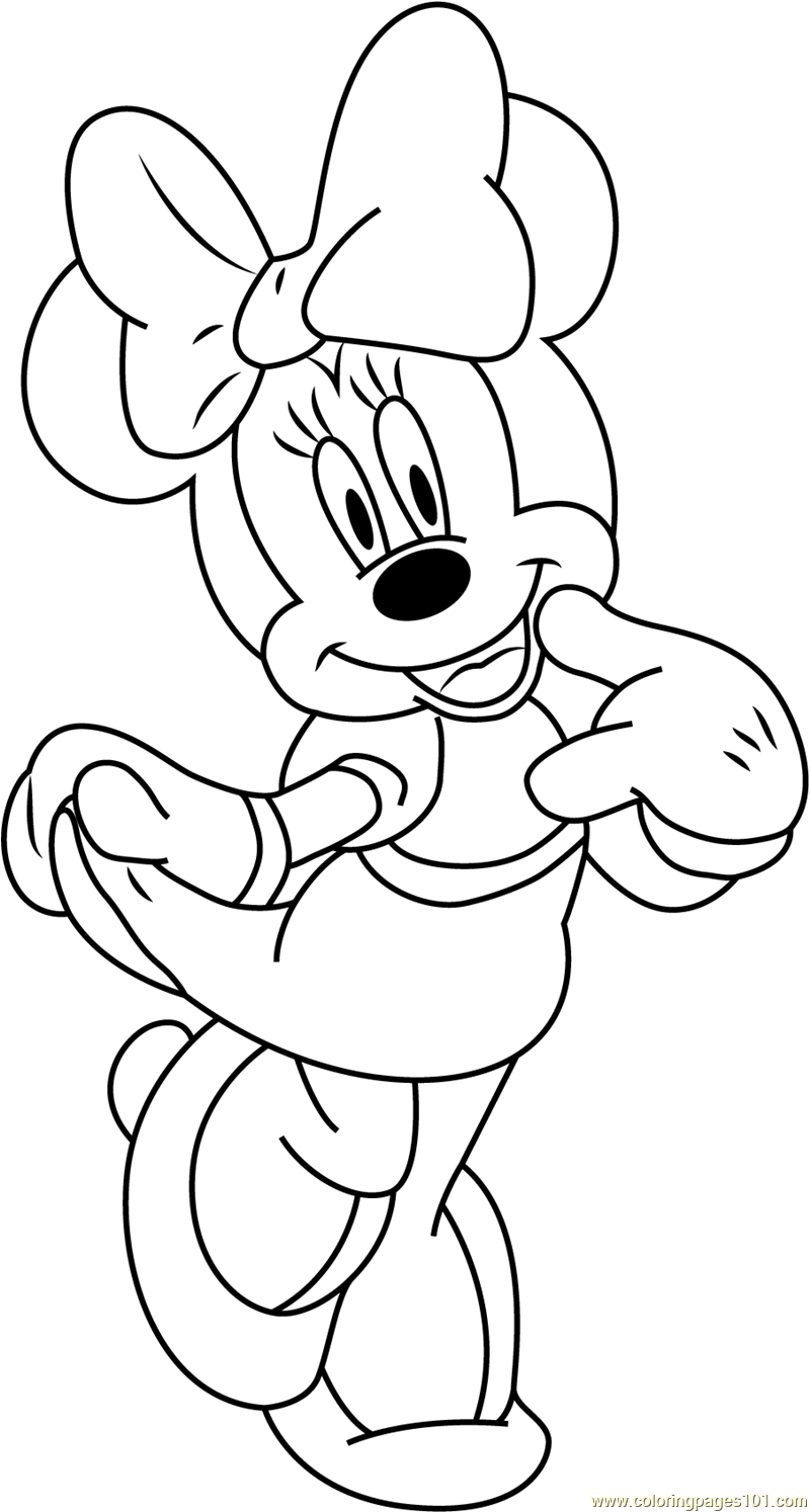 27 Delightful Minnie Mouse Coloring Pages Printable 4