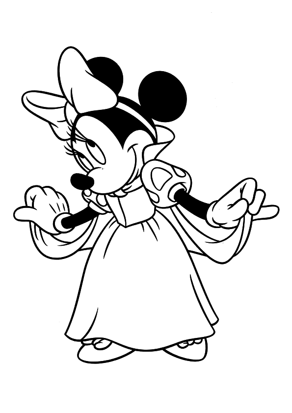 27 Delightful Minnie Mouse Coloring Pages Printable 6