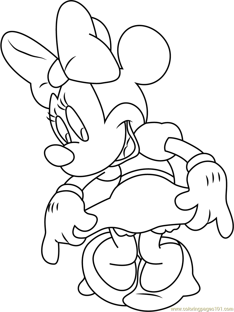 27 Delightful Minnie Mouse Coloring Pages Printable 8