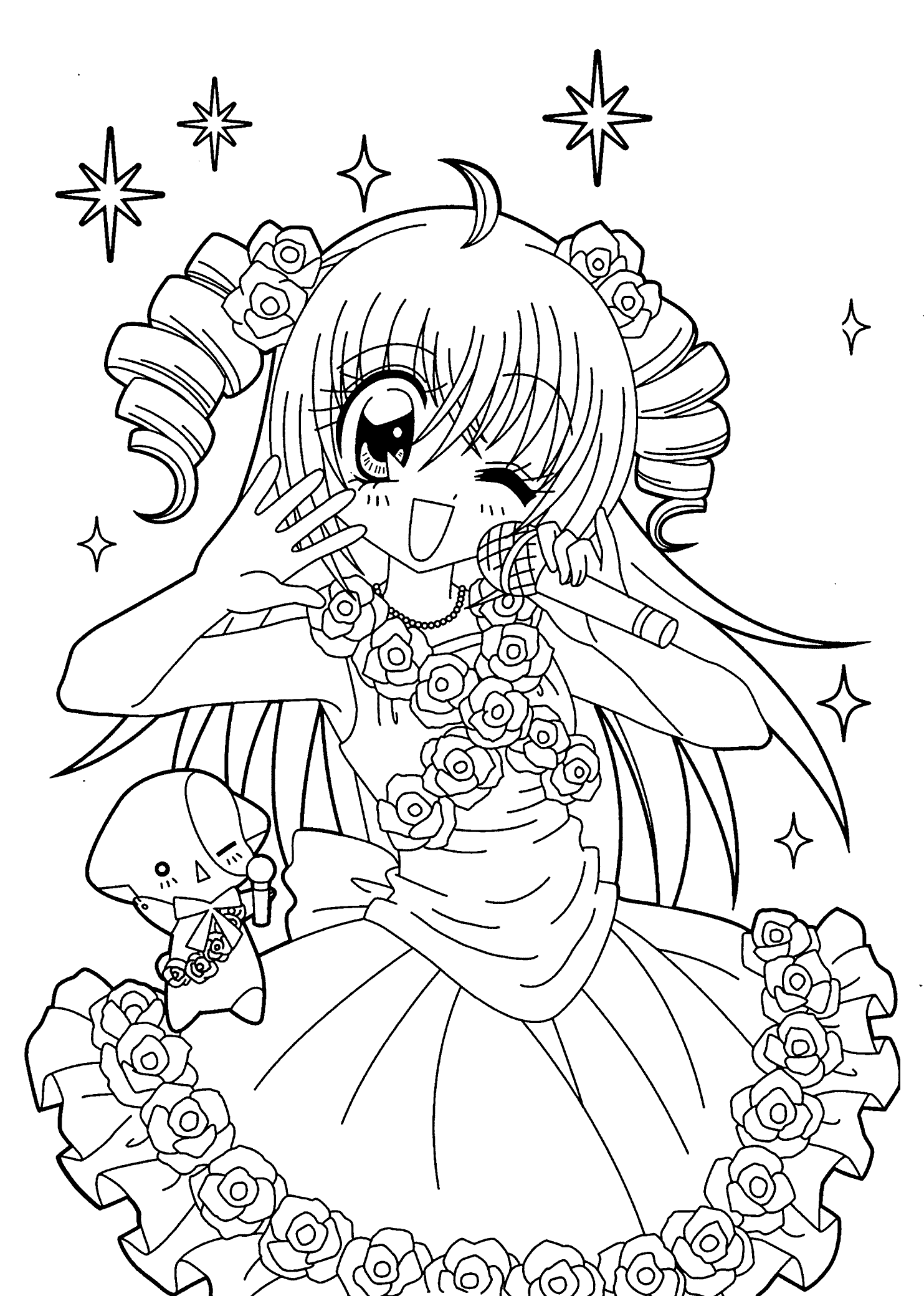 28 Cool Anime Coloring Pages Printable 1