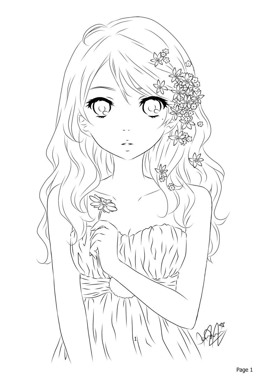 28 Cool Anime Coloring Pages Printable 17