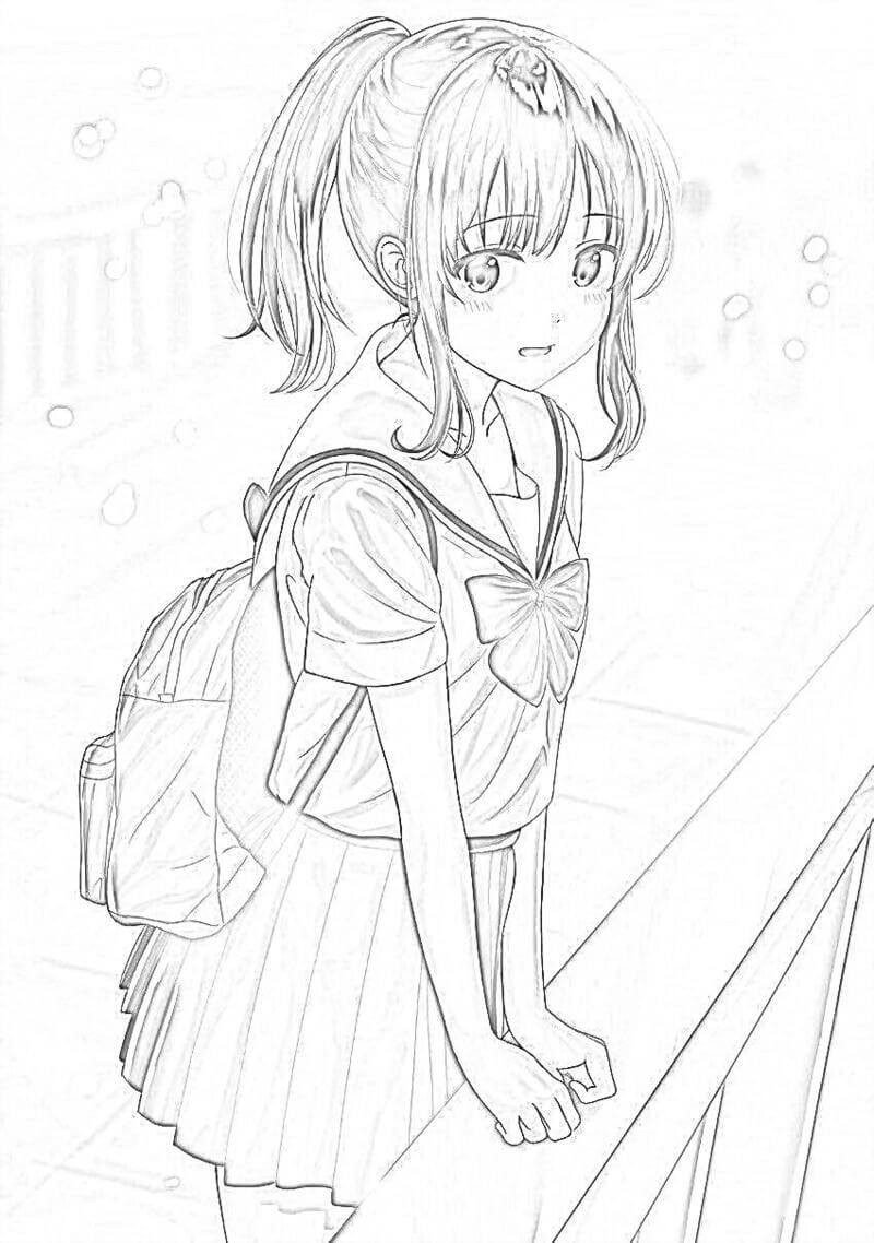 28 Cool Anime Coloring Pages Printable 23