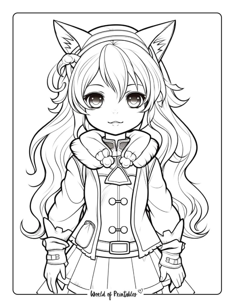 28 Cool Anime Coloring Pages Printable 31