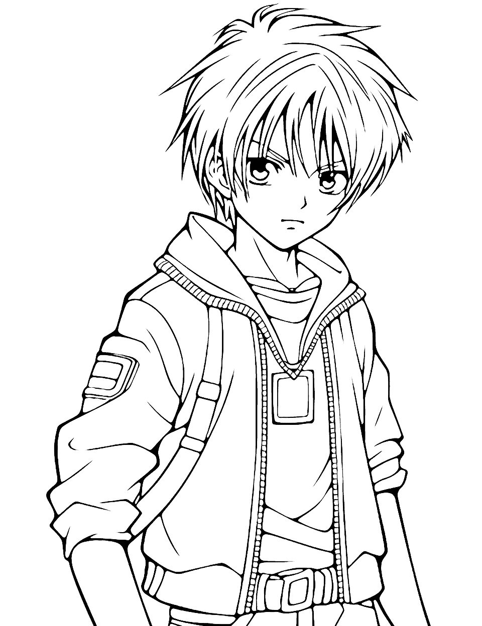 28 Cool Anime Coloring Pages Printable 9