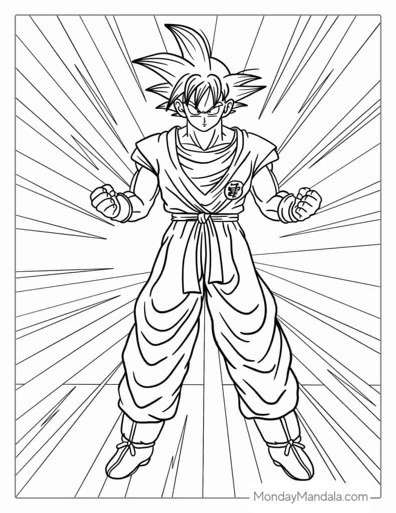 28 Thrilling Goku Coloring Pages Printable 1