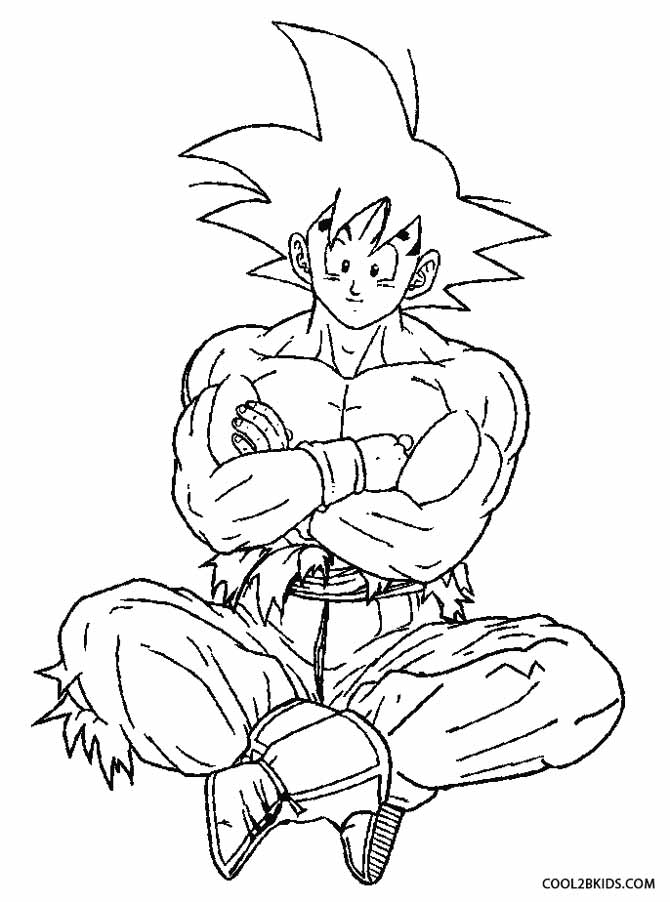 28 Thrilling Goku Coloring Pages Printable 10