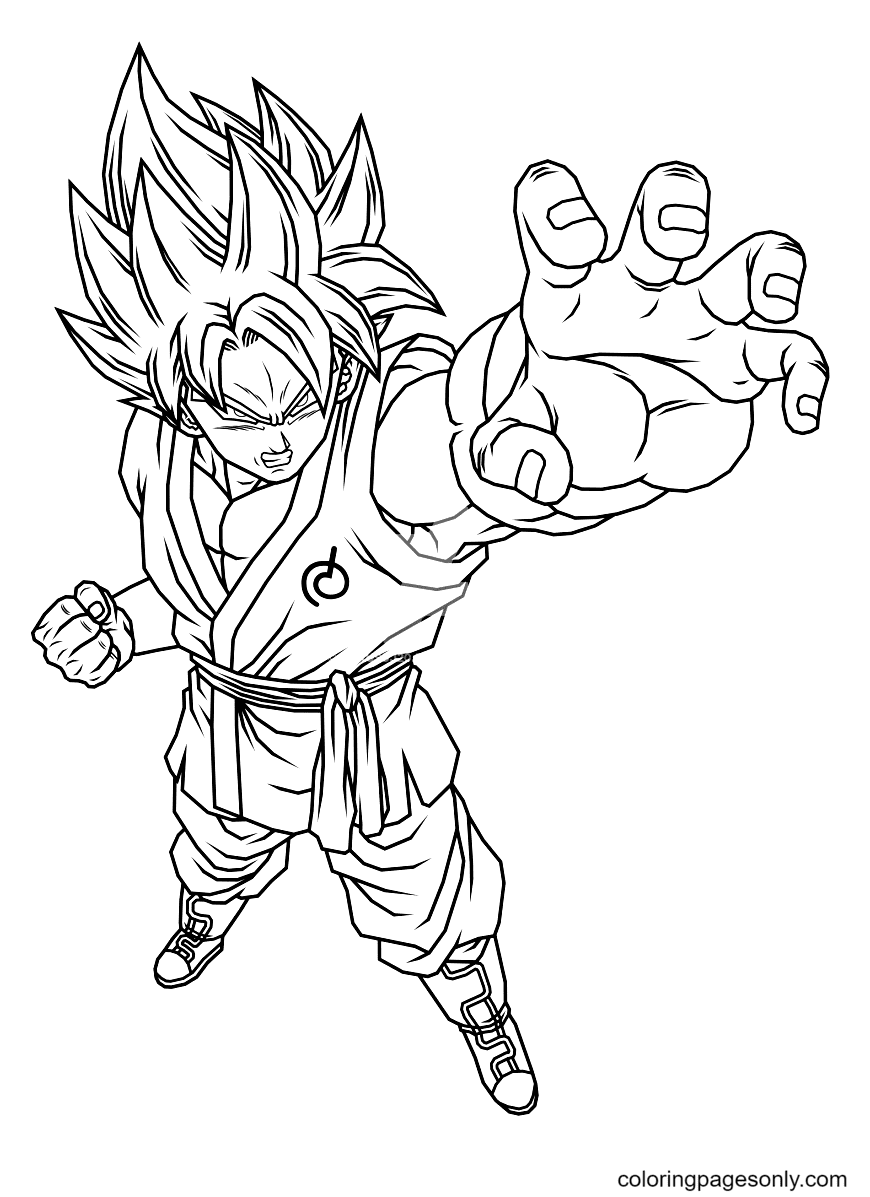 28 Thrilling Goku Coloring Pages Printable 11