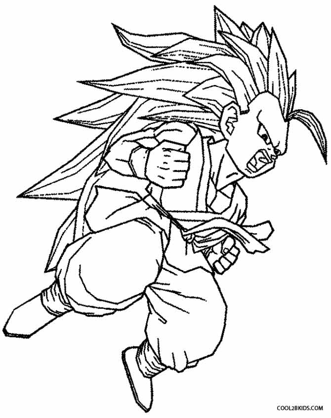 28 Thrilling Goku Coloring Pages Printable 12