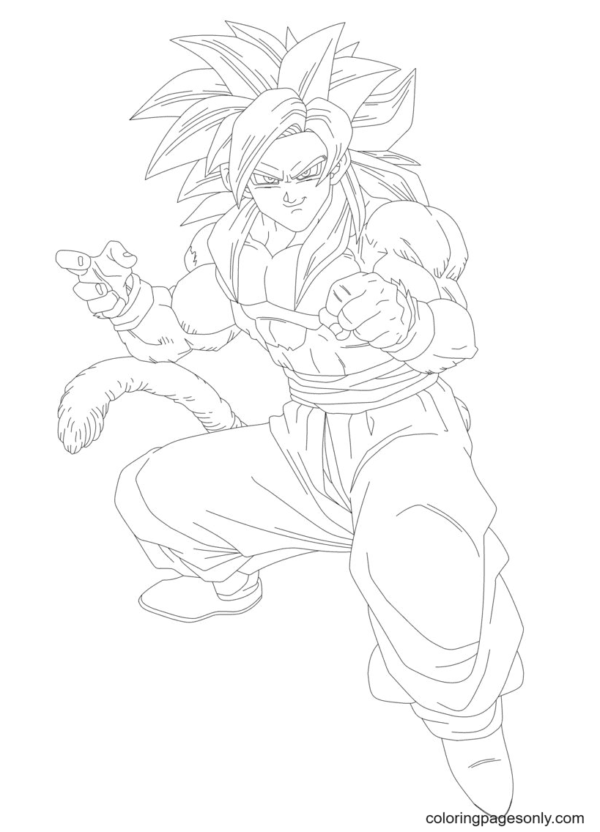 28 Thrilling Goku Coloring Pages Printable 16