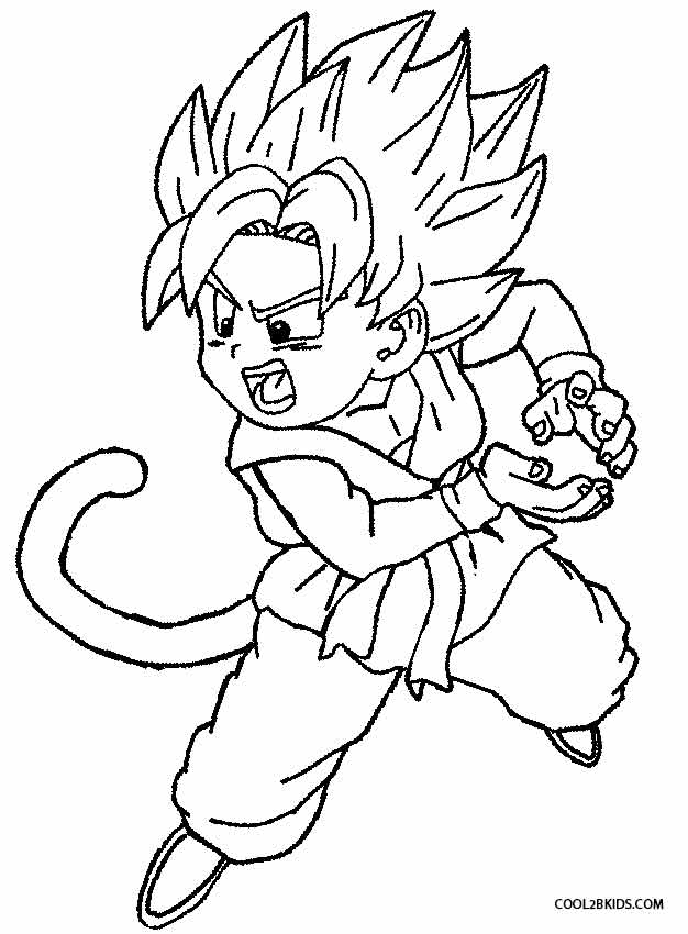 28 Thrilling Goku Coloring Pages Printable 18