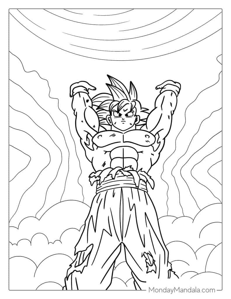 28 Thrilling Goku Coloring Pages Printable 20