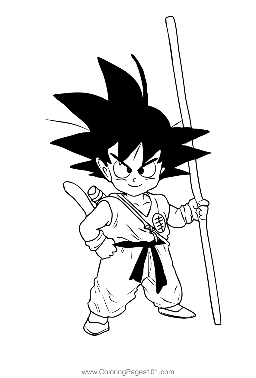 28 Thrilling Goku Coloring Pages Printable 22