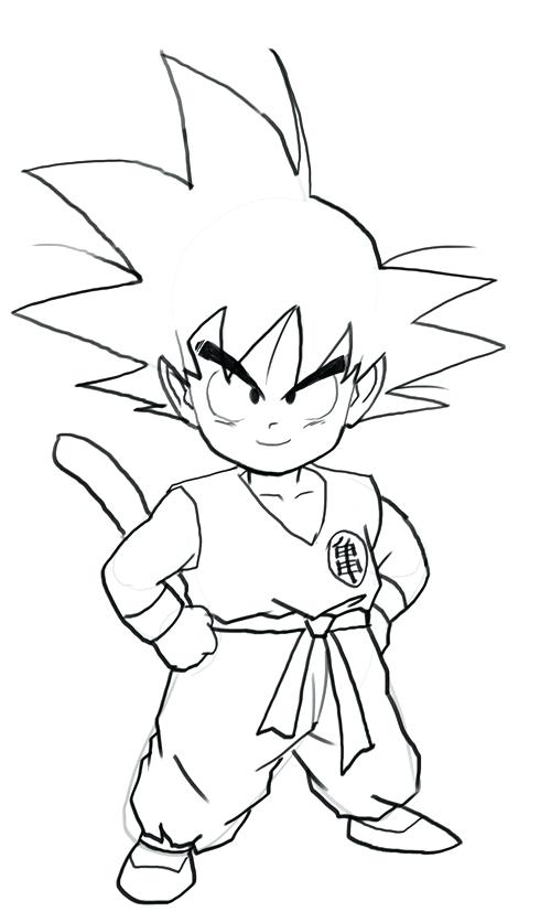 28 Thrilling Goku Coloring Pages Printable 24