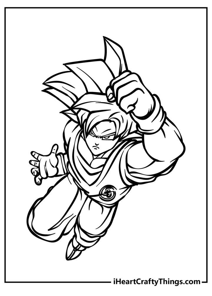 28 Thrilling Goku Coloring Pages Printable 25