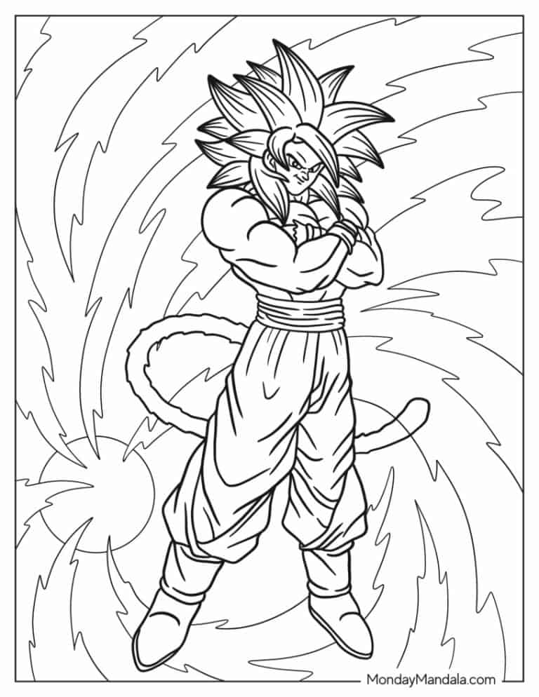 28 Thrilling Goku Coloring Pages Printable 27