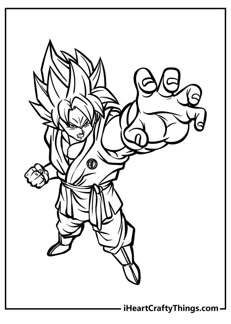 28 Thrilling Goku Coloring Pages Printable 28