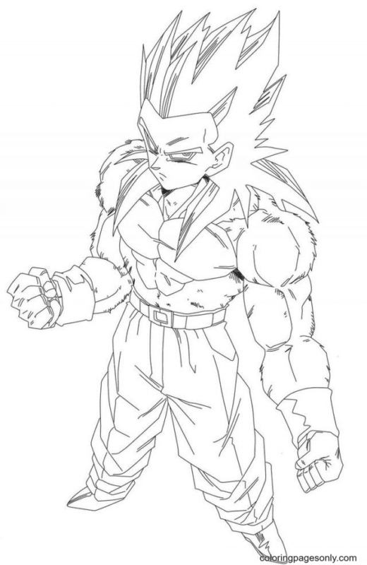 28 Thrilling Goku Coloring Pages Printable 30