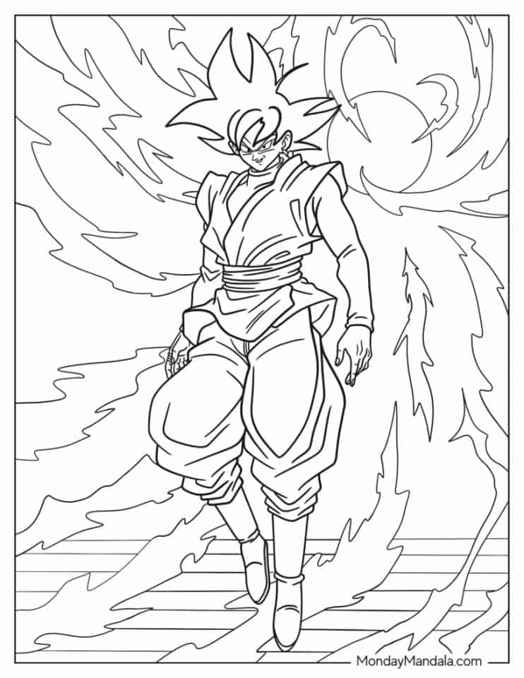 28 Thrilling Goku Coloring Pages Printable 33