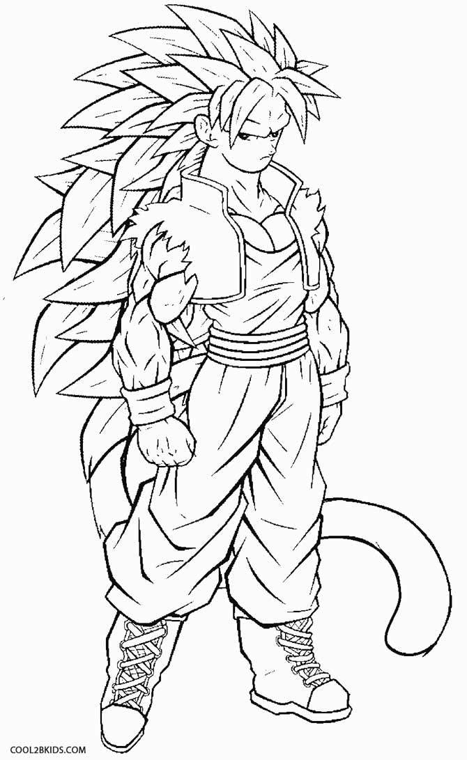 28 Thrilling Goku Coloring Pages Printable 35