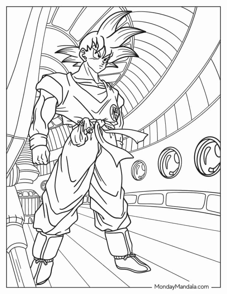 28 Thrilling Goku Coloring Pages Printable 4