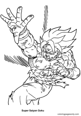 28 Thrilling Goku Coloring Pages Printable 6