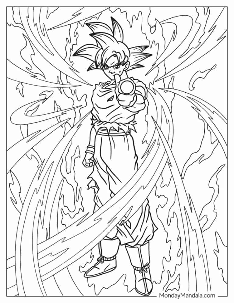 28 Thrilling Goku Coloring Pages Printable 7