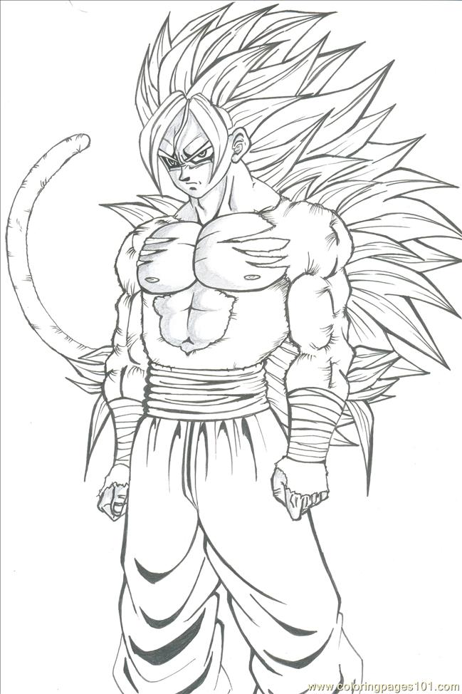 28 Thrilling Goku Coloring Pages Printable 8